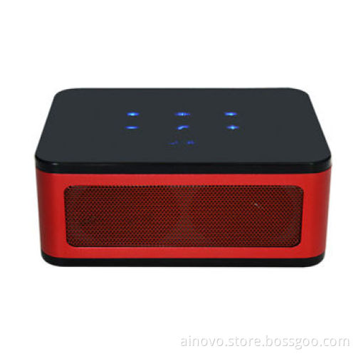 Mini Bluetooth speaker, stereo, portable, touch keys, built-in 3.7V/1,000mA, SD card